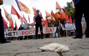 The actions of supporters and opponents of Ukraine’s entry to NATO in Kharkov