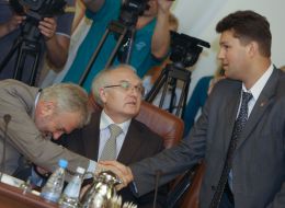 Vasiliy Knyuzevich, Ivan Vakarchuk and Mikhail Livinsky