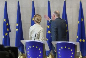 Гюнтер Ферхойген и Юлия Тимошенко