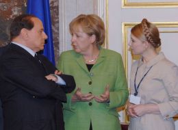 Сильвио Берлускони, Ангела Меркель и Юлия Тимошенко