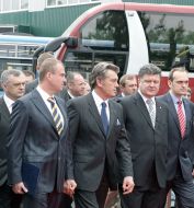 Виктор Ющенко на открытии автомобильного завода корпорации «Богдан»