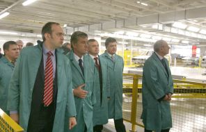 Виктор Ющенко на открытии автомобильного завода корпорации «Богдан»