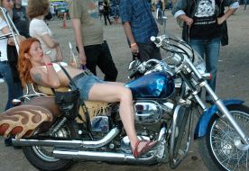 Участница мотофестиваля ”Гоблин-шоу”