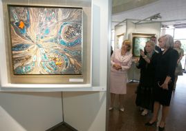 Katerina Yushchenko, Lyudmila Meshkova and Lilita Zatlere