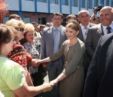 Yuliya Timoshenko at the coal mine