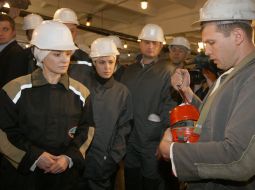 Yuliya Timoshenko at coal mine