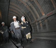 Yuliya Timoshenko at the coal mine