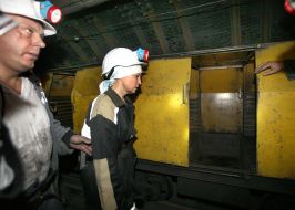 Yuliya Timoshenko at the coal mine