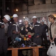 Yuliya Timoshenko at the coal mine