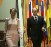 Yuliya Timoshenko and Vladimir Putin