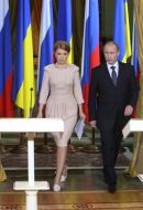 Yuliya Timoshenko and Vladimir Putin