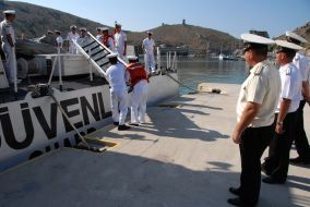 Meeting of sea-folk of coastguard of Turkey