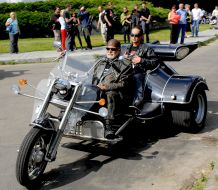 Biker on the motorcycle