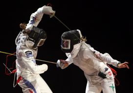 Adeline Wuilleme and Margherita Granbassi