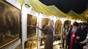 Выставка икон на острове Хортица