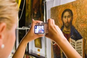 Выставка икон на острове Хортица