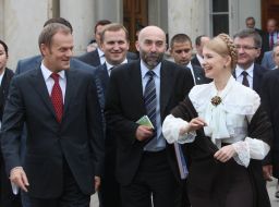 Yuliya Timoshenko, Grigoriy Nemyrya and Donald Tusk