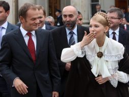 Yuliya Timoshenko, Grigoriy Nemyrya and Donald Tusk