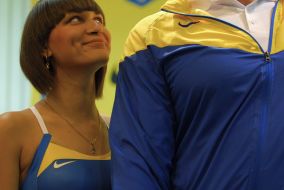 Casual look garment of Ukraine national team at Olympic Games