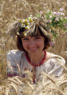 Girl on the wheat field