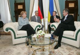 Виктор Ющенко и Ангела Меркель