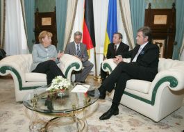 Виктор Ющенко и Ангела Меркель