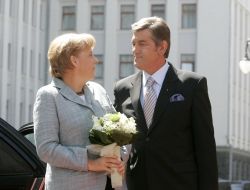 Виктор Ющенко и Ангела Меркель