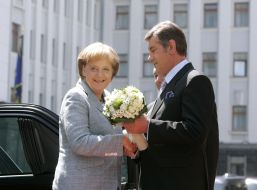 Виктор Ющенко и Ангела Меркель