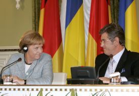 Виктор Ющенко и Ангела Меркель