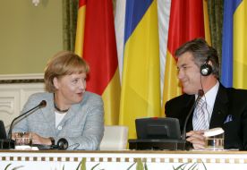 Виктор Ющенко и Ангела Меркель