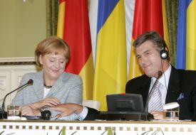 Виктор Ющенко и Ангела Меркель