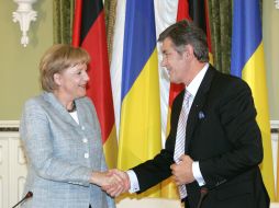 Виктор Ющенко и Ангела Меркель