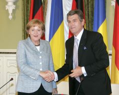 Виктор Ющенко и Ангела Меркель