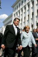 Виктор Ющенко и Ангела Меркель