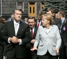 Виктор Ющенко и Ангела Меркель