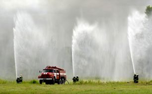 Trainings of aviation fire-prevention subdivision of Emergency Ministry