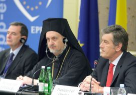Viktor Yushchenko and Metropolitan Emmanuel