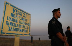 Акция протеста активистов ПСПУ против высадки десанта НАТО