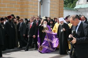 Viktor Yushchenko, Bartholomew I and Metropolitan Vladimir