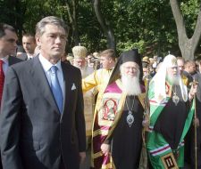 Aleksy II, Viktor Yushchenko and Bartholomew I