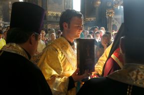 Divine service at St. Vladimir Cathedral