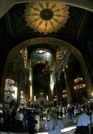 Church members at divine service