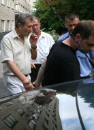 Leading to car of Mikhail Zis