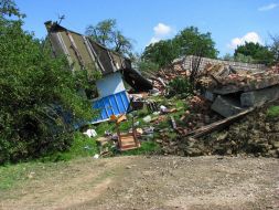 Blasted house