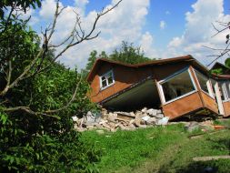 Blasted house