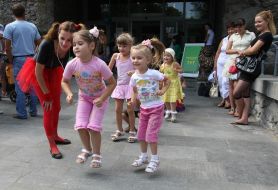 Coati day in the Kiev zoo