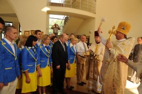 Church service for sportsmen-jumpers in water on Olympic games-2008