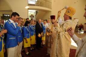 Church service for sportsmen-jumpers in water on Olympic games-2008