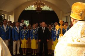 Church service for sportsmen-jumpers in water on Olympic games-2008