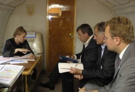 Yuliya Timoshenko, Miroslav Senyk, Andrey Sadovy and Nikolay Kmit